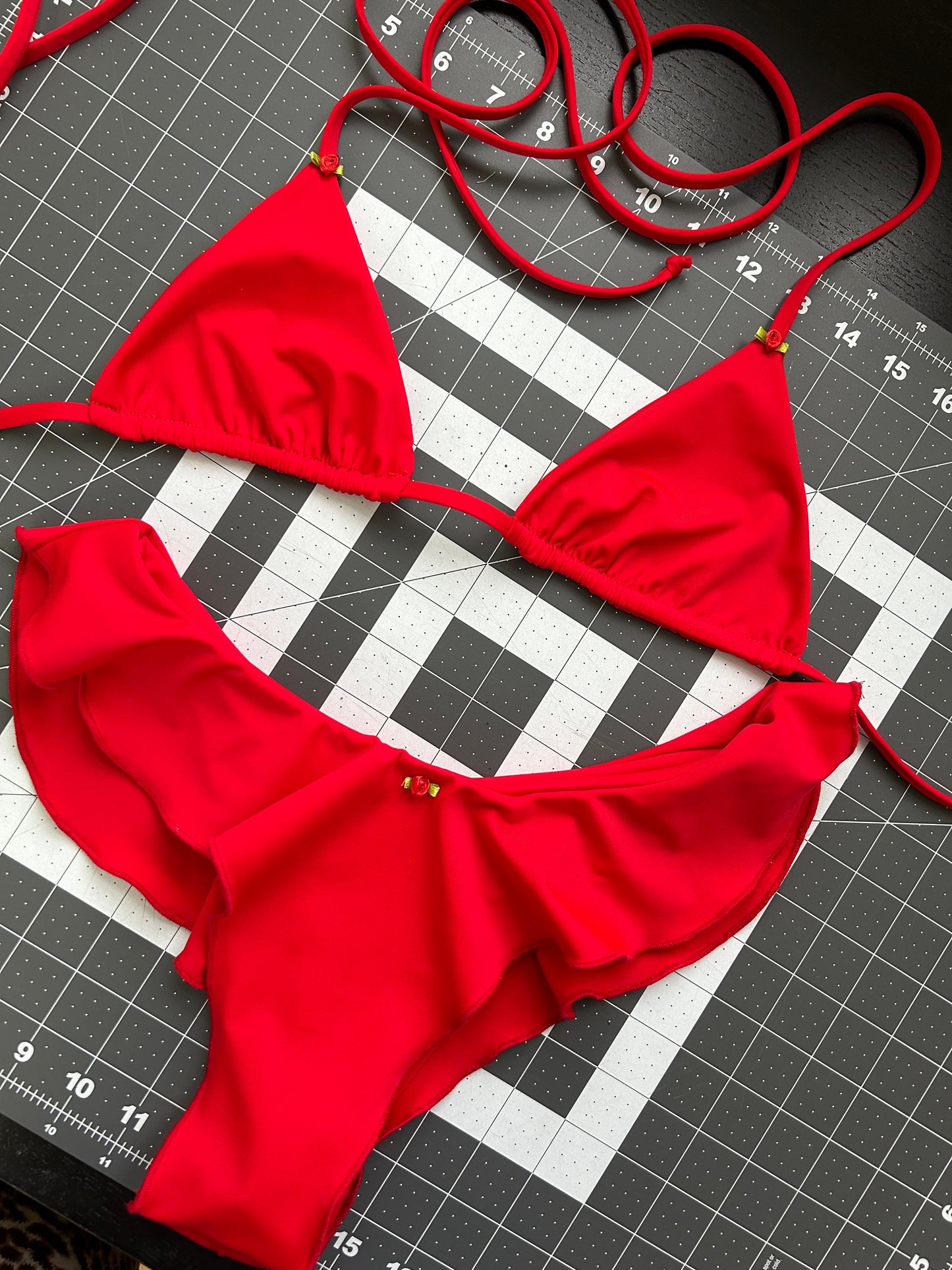 Ensemble de maillot de bain - Venise en rouge